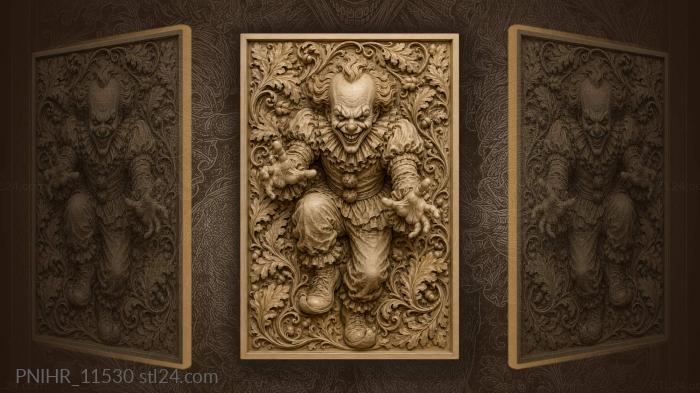 Sinister clown with oak foliage 3d STL model