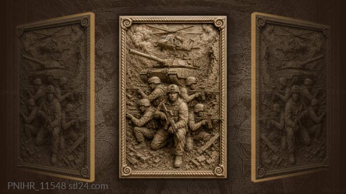 Soldiers under attack aerial support 3d STL model