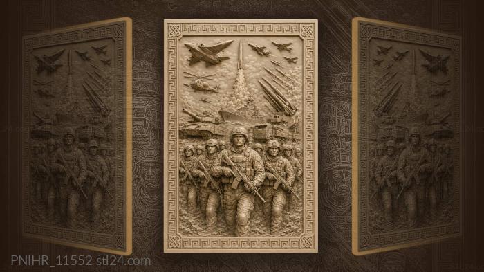 Fierce battle military action scene 3d STL model