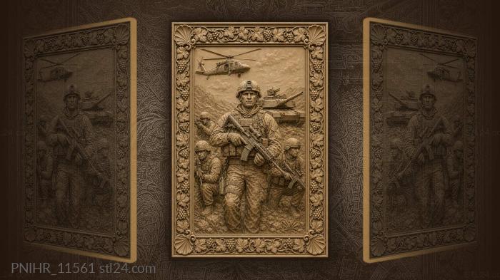 Courage under fire military action 3d STL model