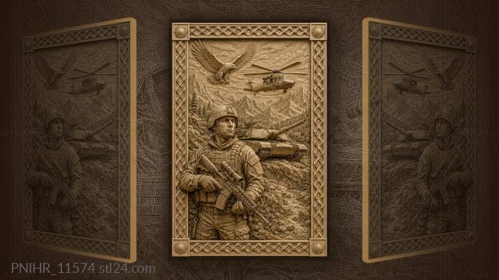 Courage under fire mountain defense 3d STL model