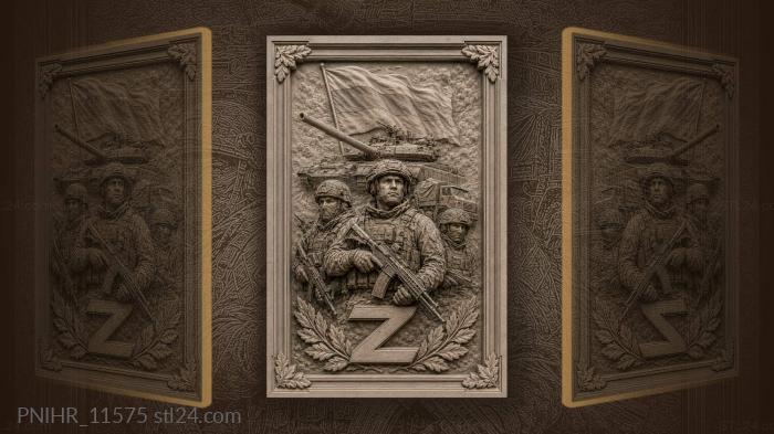 Soldiers tank russian flag combat 3d STL model