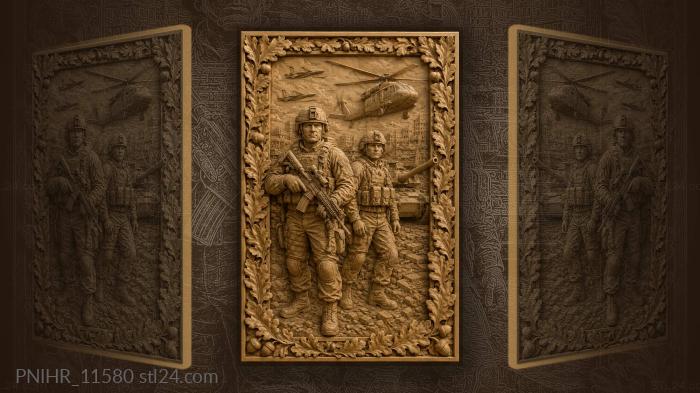 Battle scene with tanks and aircraft 3d STL model