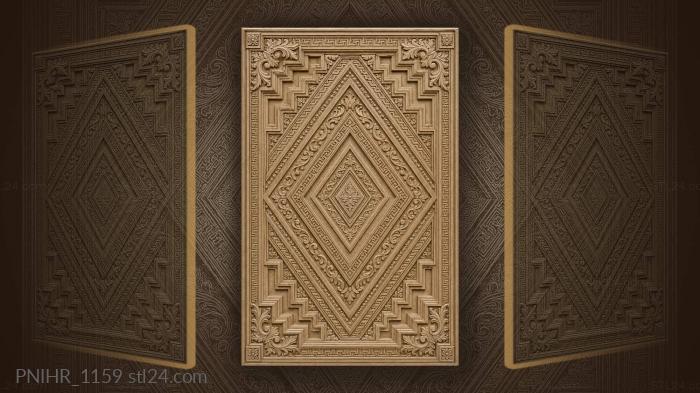 Nested diamonds geometric labyrinth design 3d STL model