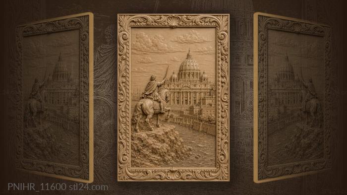 Saint peters basilica majestic equestrian statue 3d STL model