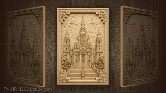 Majestic castle with grand staircase 3d STL model