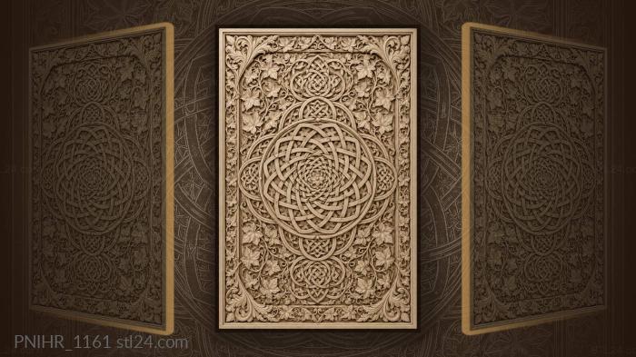 Celtic knotwork spiral ivy frame 3d STL model