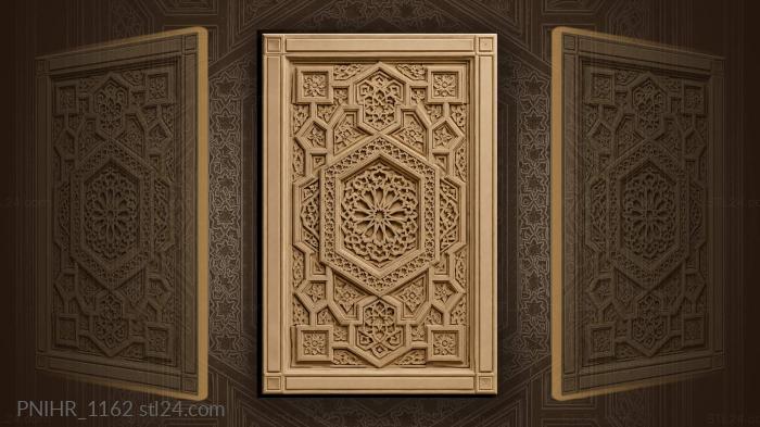 Hexagons and squares around a window 3d STL model