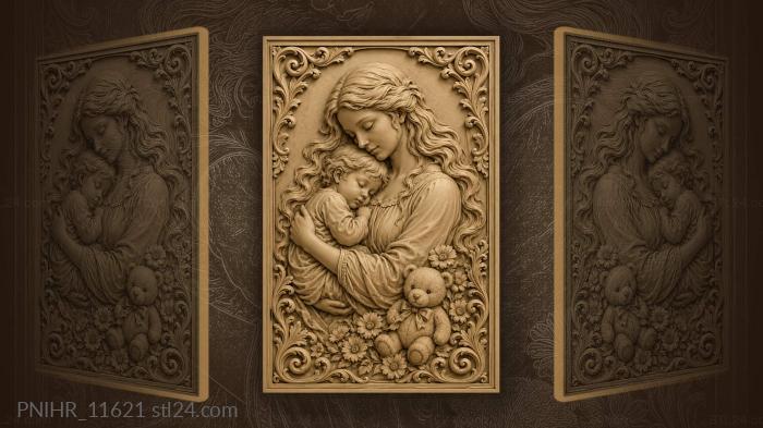 Mother’s love tender embrace 3d STL model