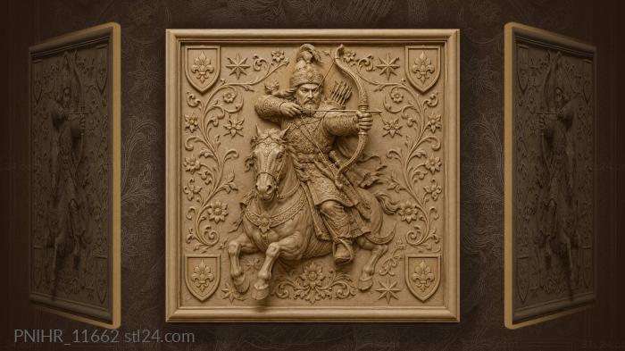 Mounted archer shooting on the gallop 3d STL model