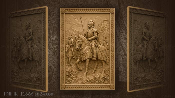 Knightly duel medieval horseback battle 3d STL model