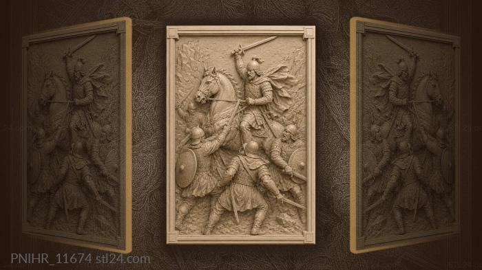 Warrior’s triumph in fierce battle 3d STL model