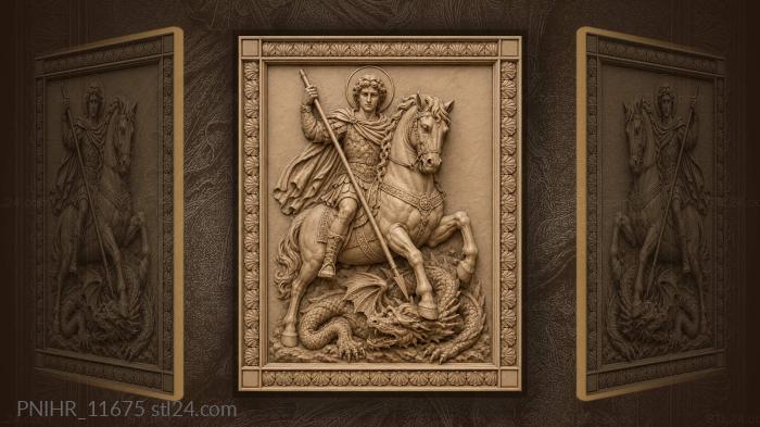 George drives his spear through the dragon 3d STL model