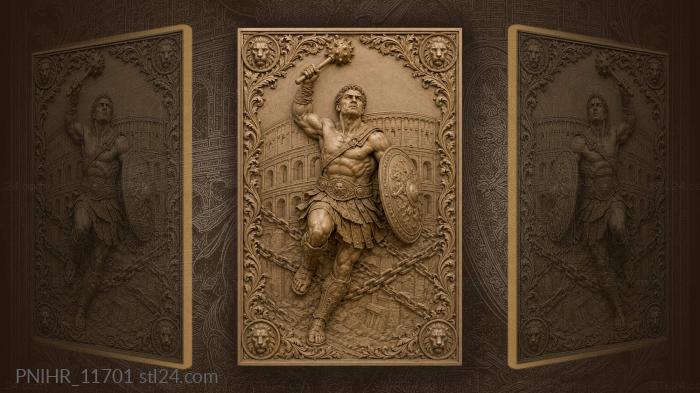 Spiked mace and the arena chains 3d STL model