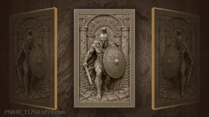 Spartan among broken columns 3d STL model
