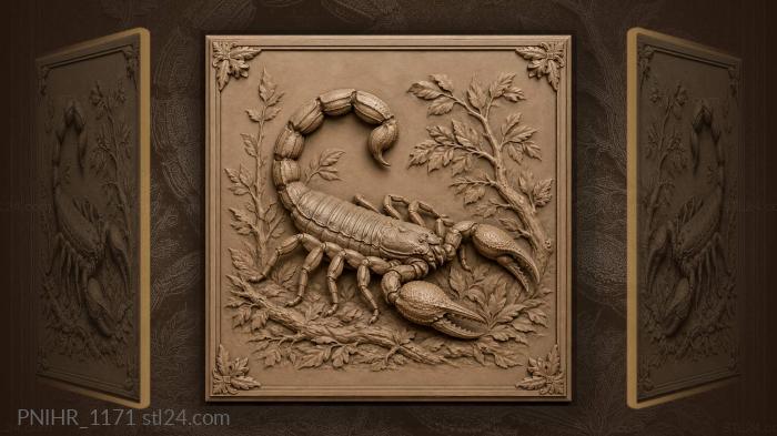 Branches behind the scorpion 3d STL model
