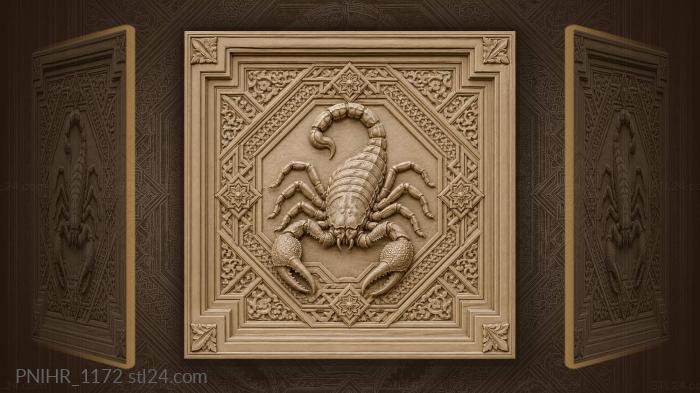 Scorpion amid diamond field 3d STL model