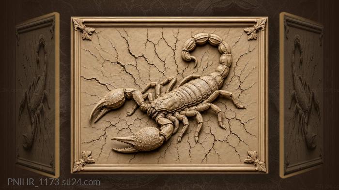 Cracks spreading out from scorpion 3d STL model