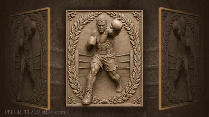 Right fist flying near corner post 3d STL model