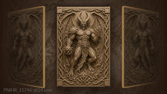 Powerful demon with spiked ball 3d STL model