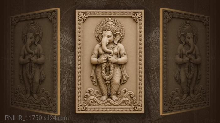 Ganesha with flower garland serenity 3d STL model