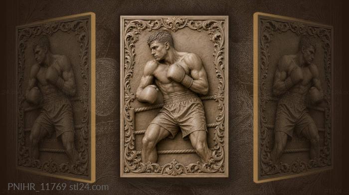 Leaning on the rope in his corner 3d STL model