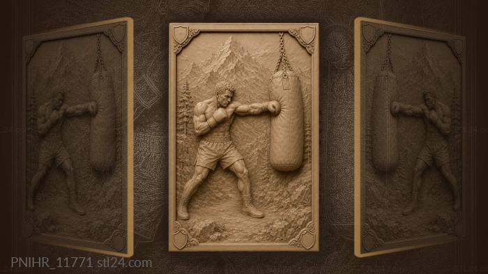 Punching the bag before the mountains 3d STL model
