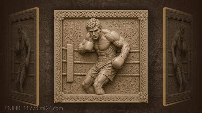Leaning toward the ring ropes 3d STL model