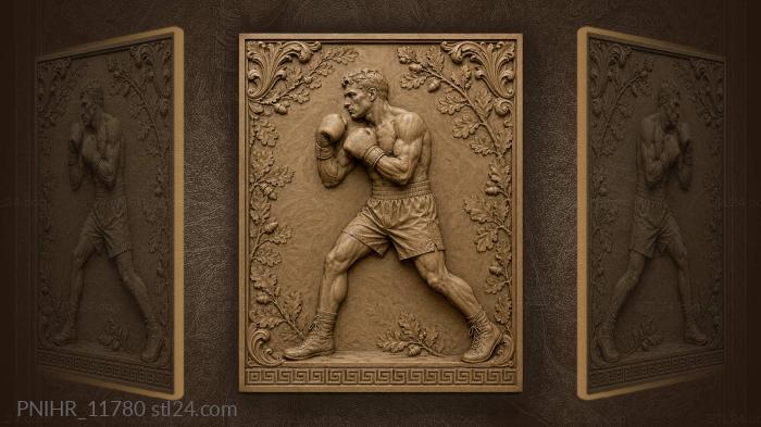 Powerful boxer ready for fight 3d STL model