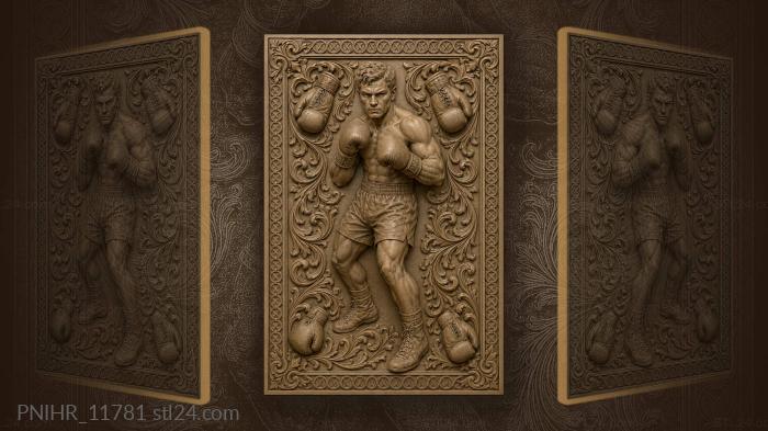 Two gloves pressed to the chest 3d STL model