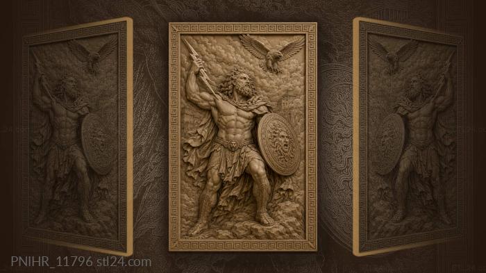 Lion maned thunderer with a lightning bolt 3d STL model