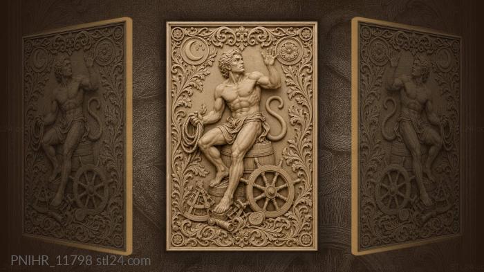 Strongman with monkey tail nautical theme 3d STL model