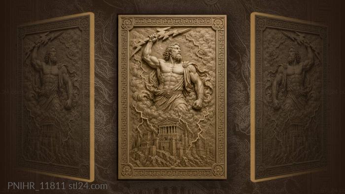 Zeus rising with lightning power 3d STL model