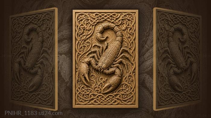 Knotted braid edging the scorpion field 3d STL model