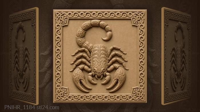 Scrollwork on the scorpion shell 3d STL model