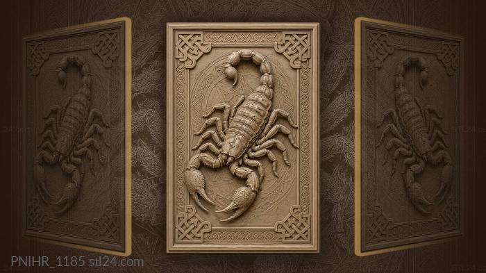 Geometric band circling the scorpion 3d STL model