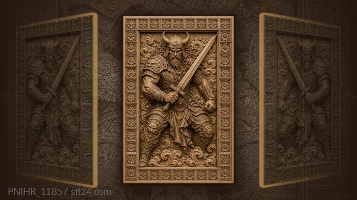 Horned helm rising through the clouds 3d STL model