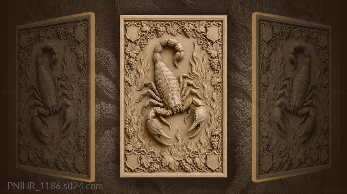 Flame tongues beside the scorpion 3d STL model
