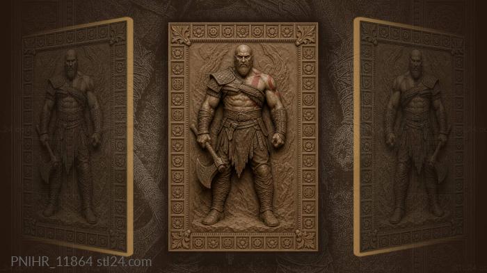 Red mark on shoulder axe at waist 3d STL model