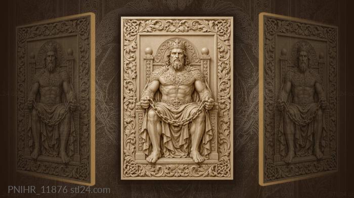 Ruler gripping a chain in both hands 3d STL model