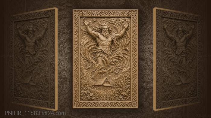 Wheat harvest powerful god figure 3d STL model