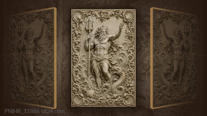 Poseidons power ocean depths trident 3d STL model