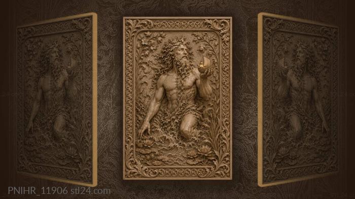 Water spirit with glowing boat 3d STL model