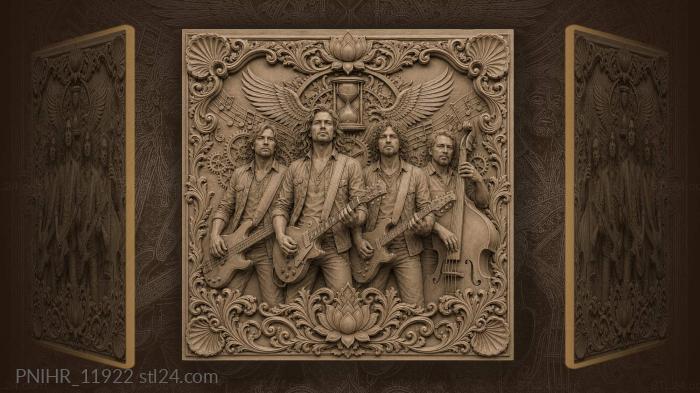 Musical quartet with symbolic elements 3d STL model