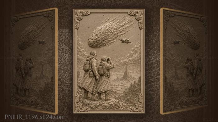 Asteroid impact distant observers space 3d STL model