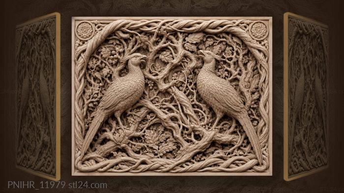 Calling pheasants among tangled roots 3d STL model