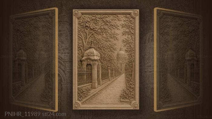Garden path to distant estate 3d STL model