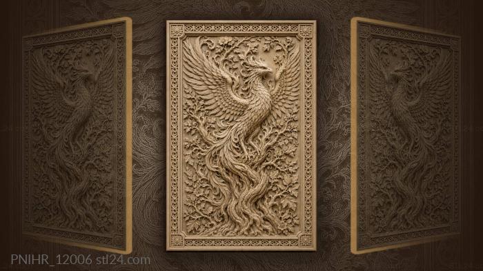 Bird grows out of a tree trunk 3d STL model