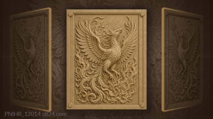 Phoenix clutching a tongue of fire 3d STL model