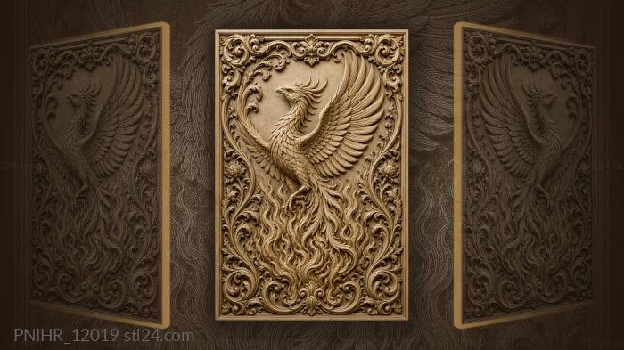 Wings reaching up through twisting vines 3d STL model